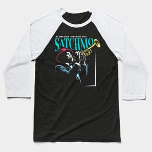 Louis Armstrong retro Baseball T-Shirt